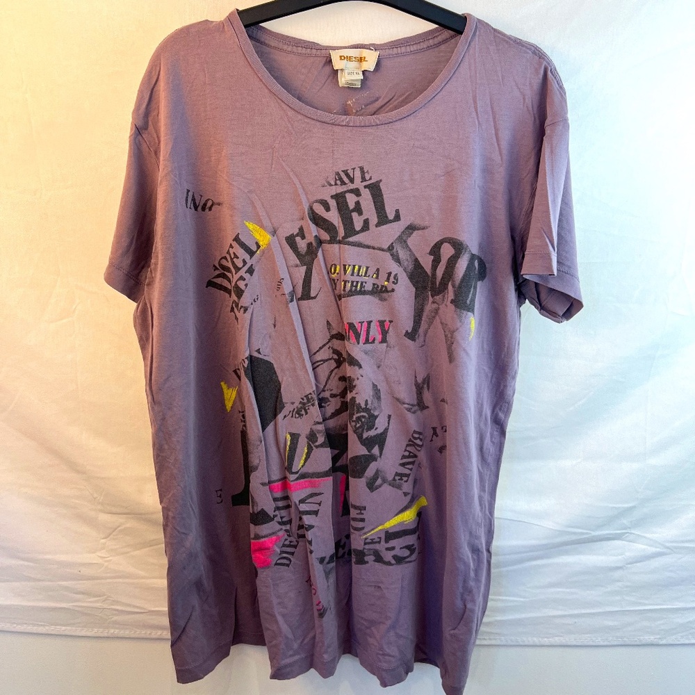 DIESEL - Only The Brave - Super Vintage - Collectible - Light Purple XL T-Shirt!